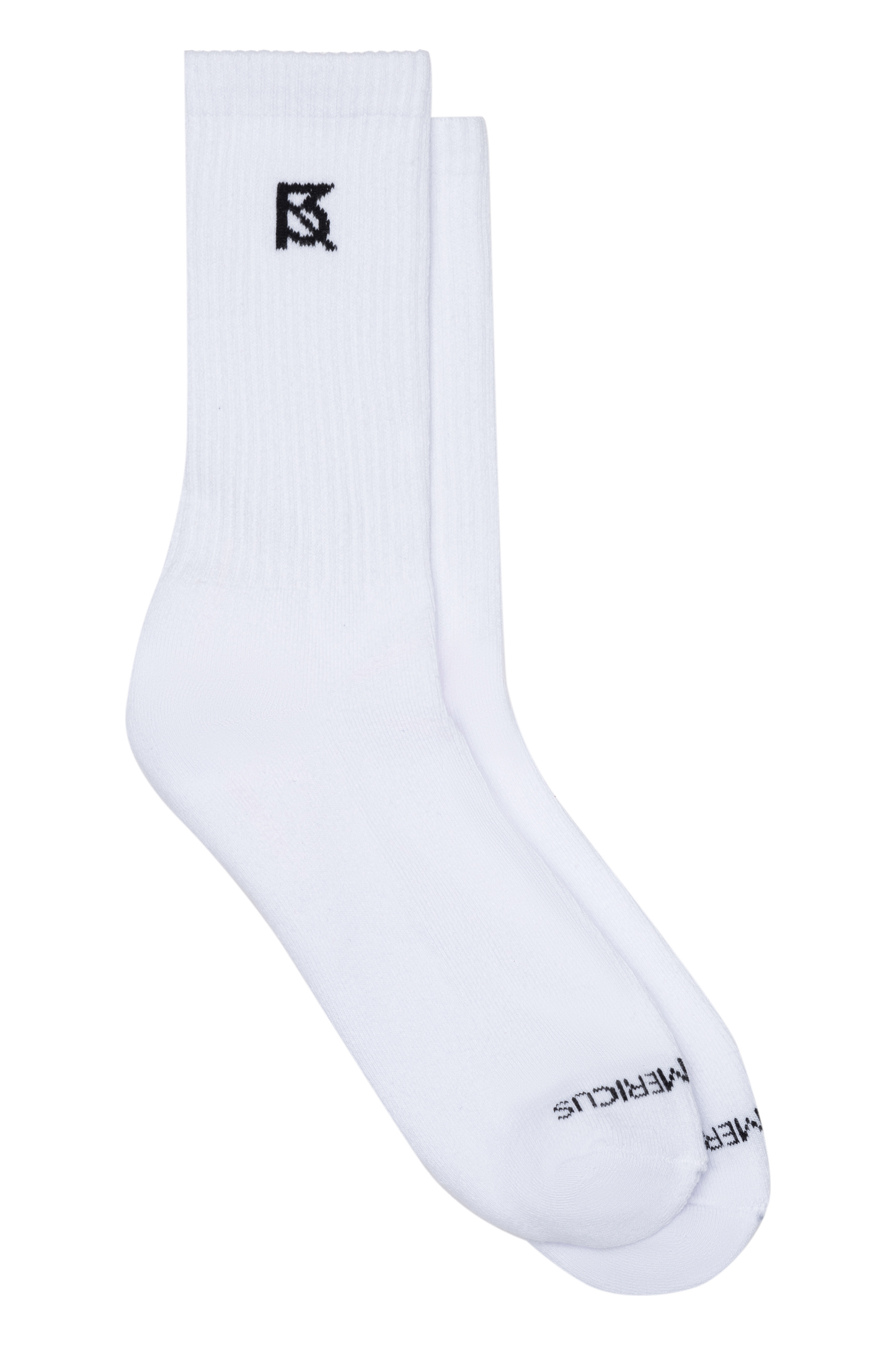 Logo Socks: White/Black