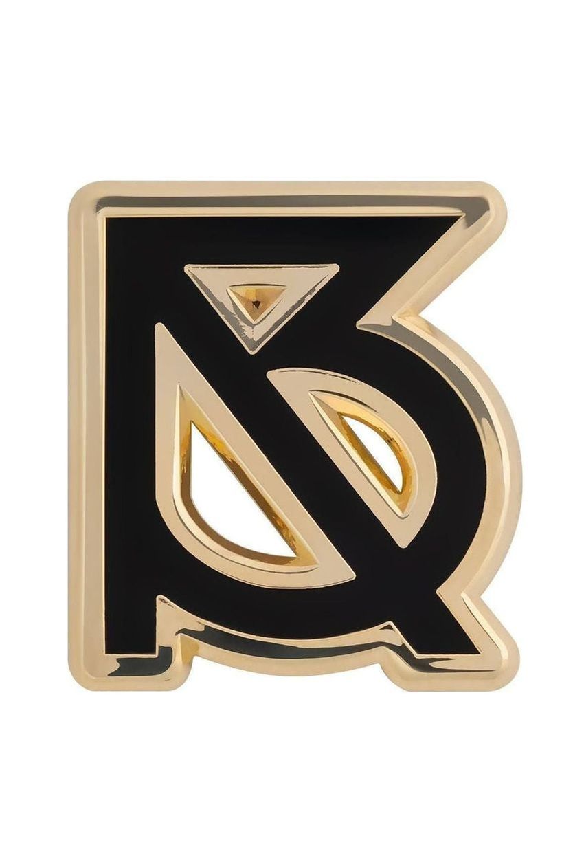 Logo Pin: Gold/Black