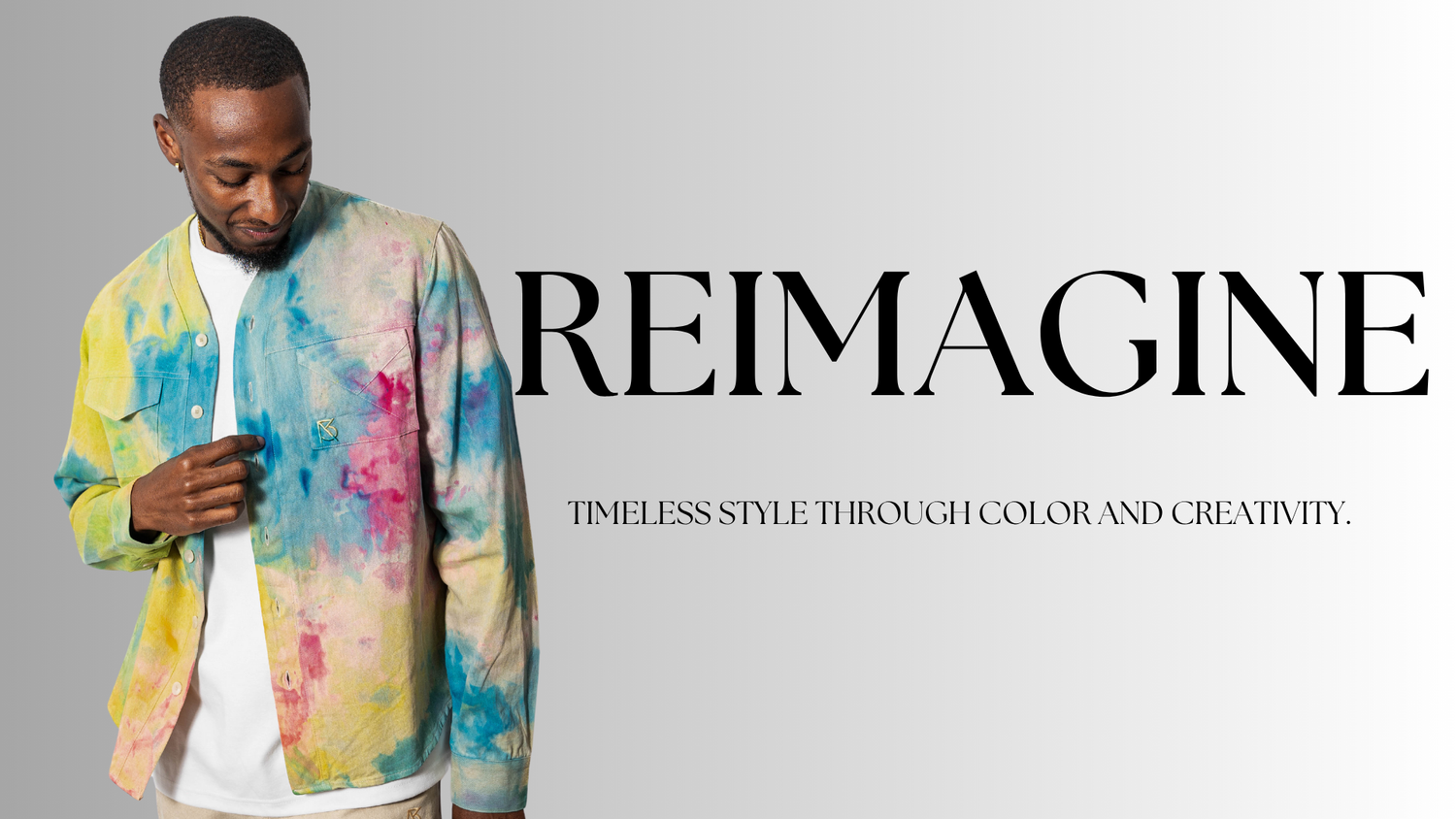 Artistic display of a reimagined Brian Americus Herman V-neck button-up, showcasing innovative design and forward-thinking style