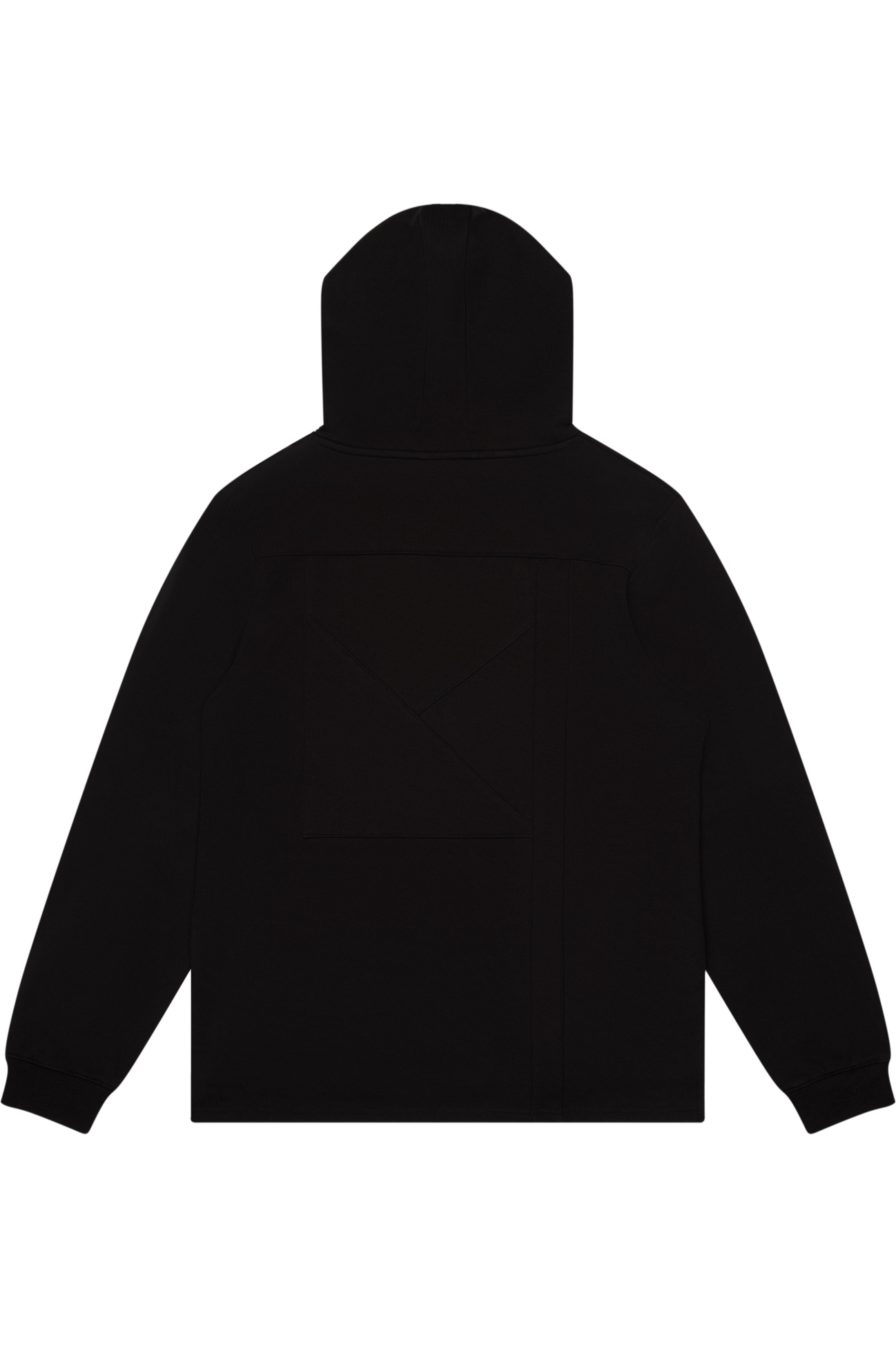 Howard Hoodie in black by Brian Americus, back view.