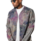 Herman V Neck Button Up Shirt: Gray Tie-Dye