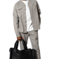 Herman V Neck Button Up Shirt: Gray