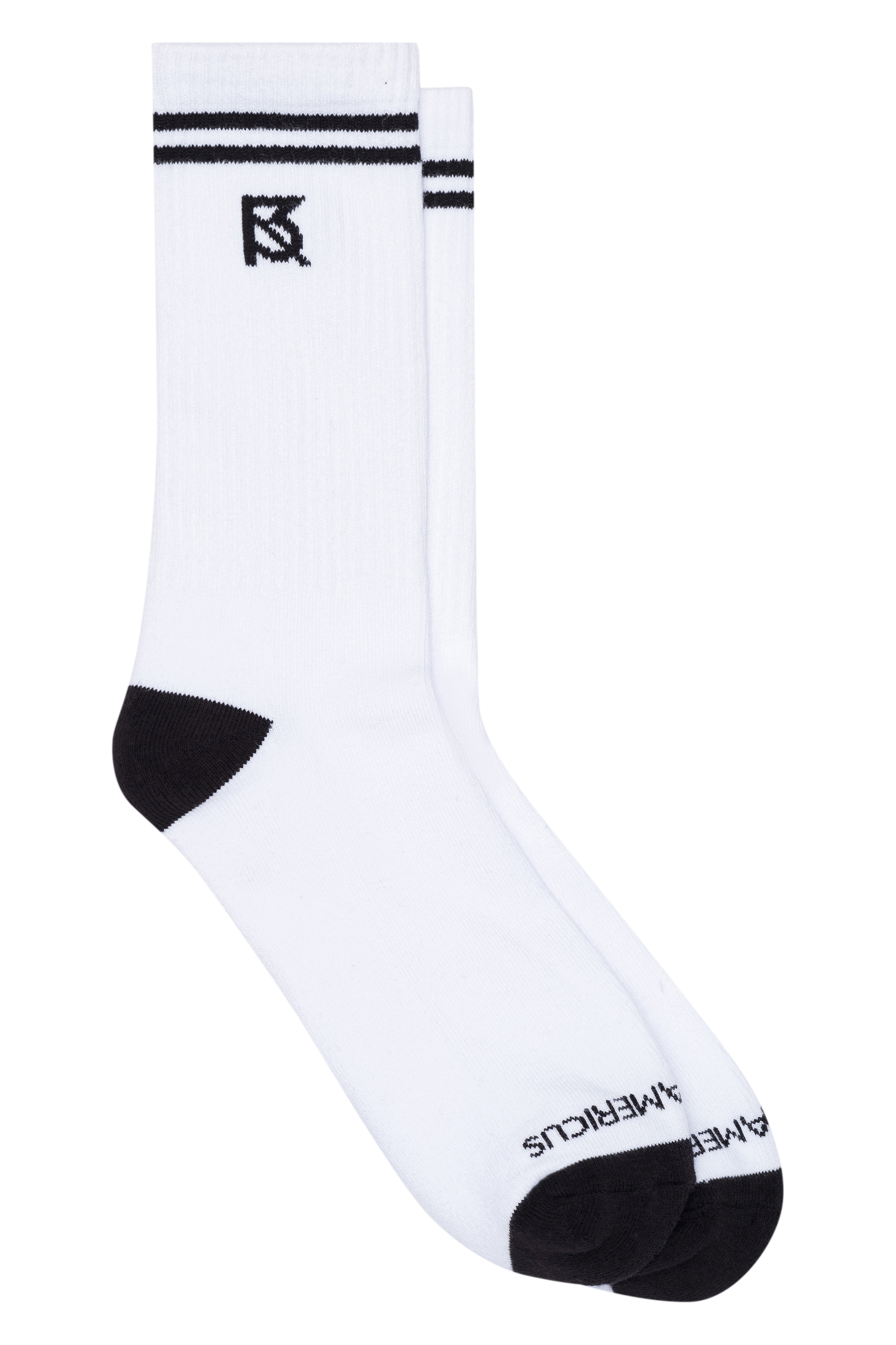 Logo Socks_2 Bar: White/Navy