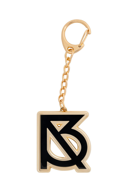 Logo Keychain: Gold/Black