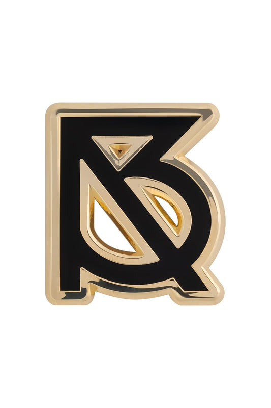 Logo Pin: Gold/Black