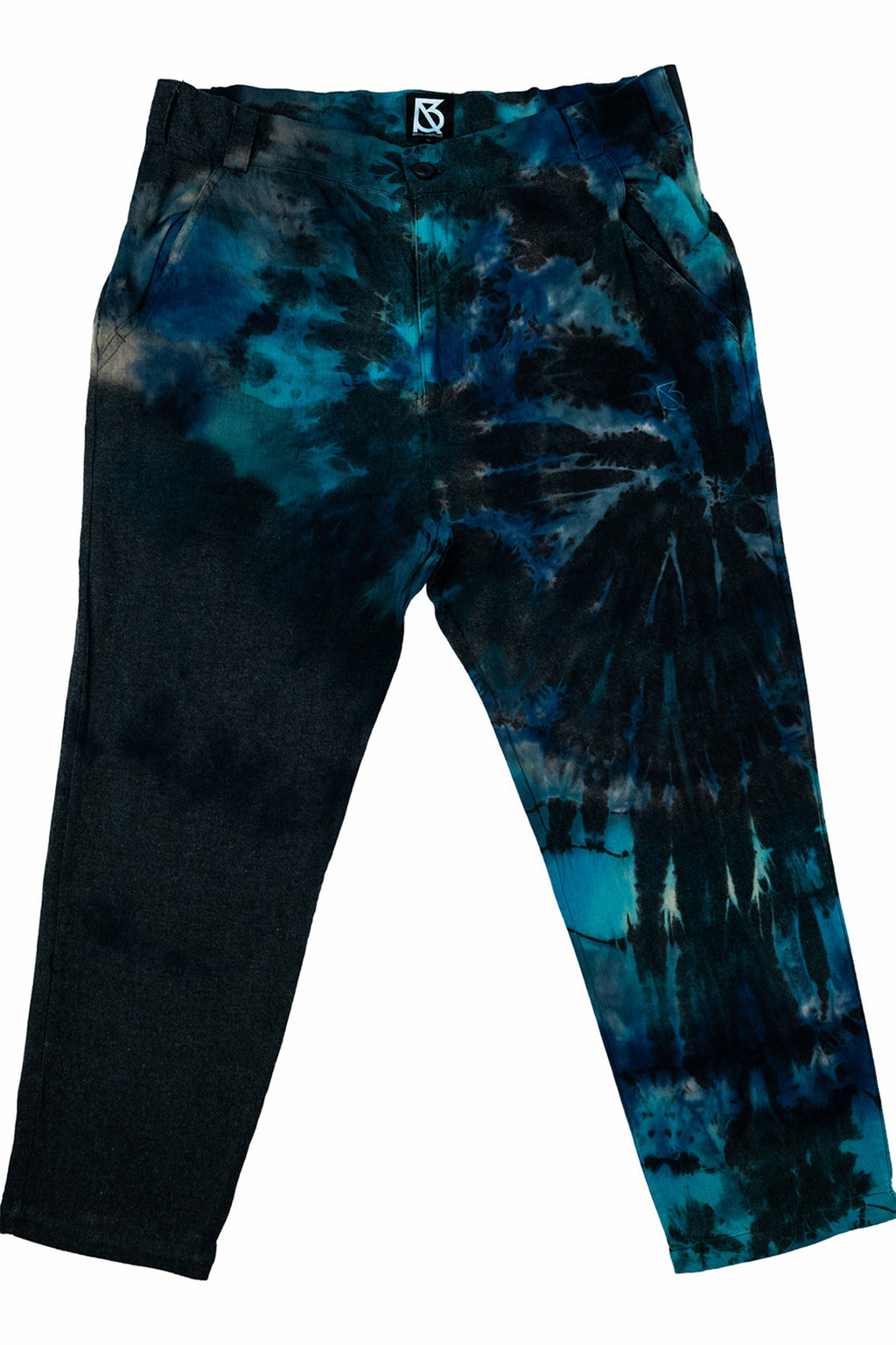 Charles Regular-Fit Cropped Trousers: Black/Green TD