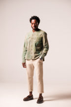 Charles Regular-Fit Cropped Trousers: Beige