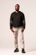 Douglas Embossed Sweatshirt: Black