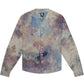 Herman Hand-Dyed V Neck Button Up Front View Purple