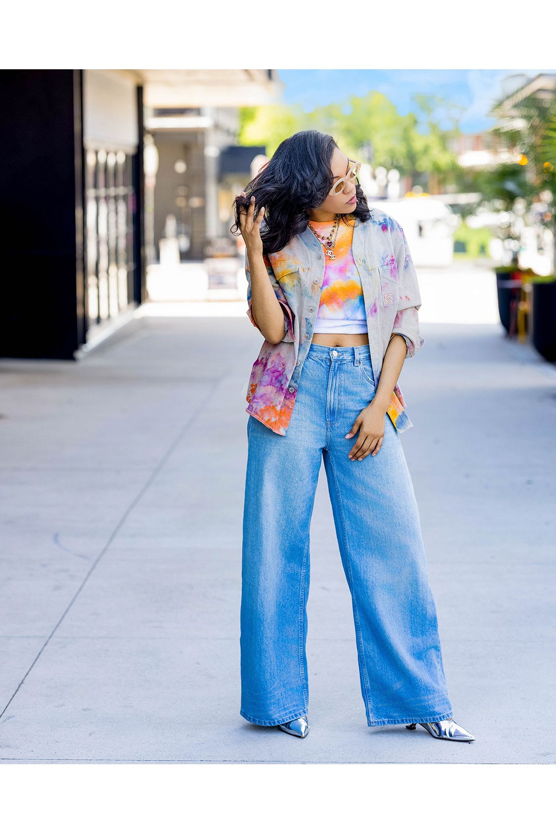 Herman Tie-dye V-Neck Orange | Brian Americus Artisanal Collection