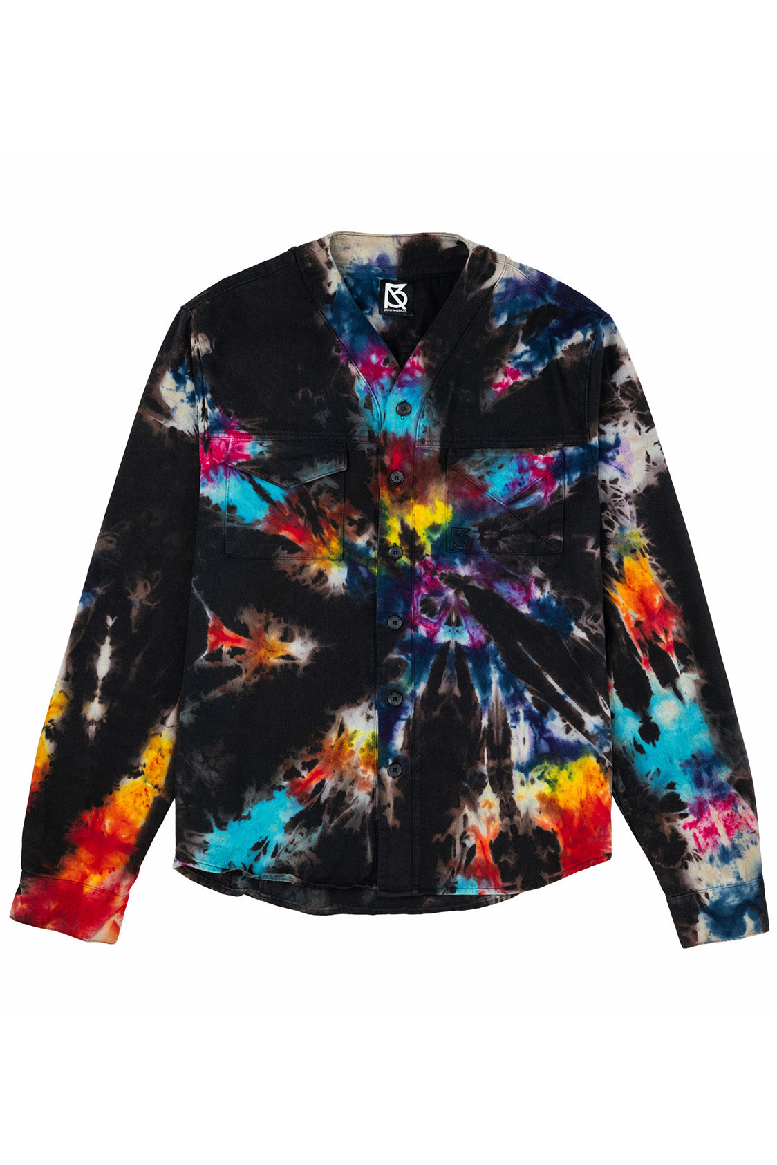 Herman Tie-dye V-Neck Black v2| Brian Americus Artisanal Collection