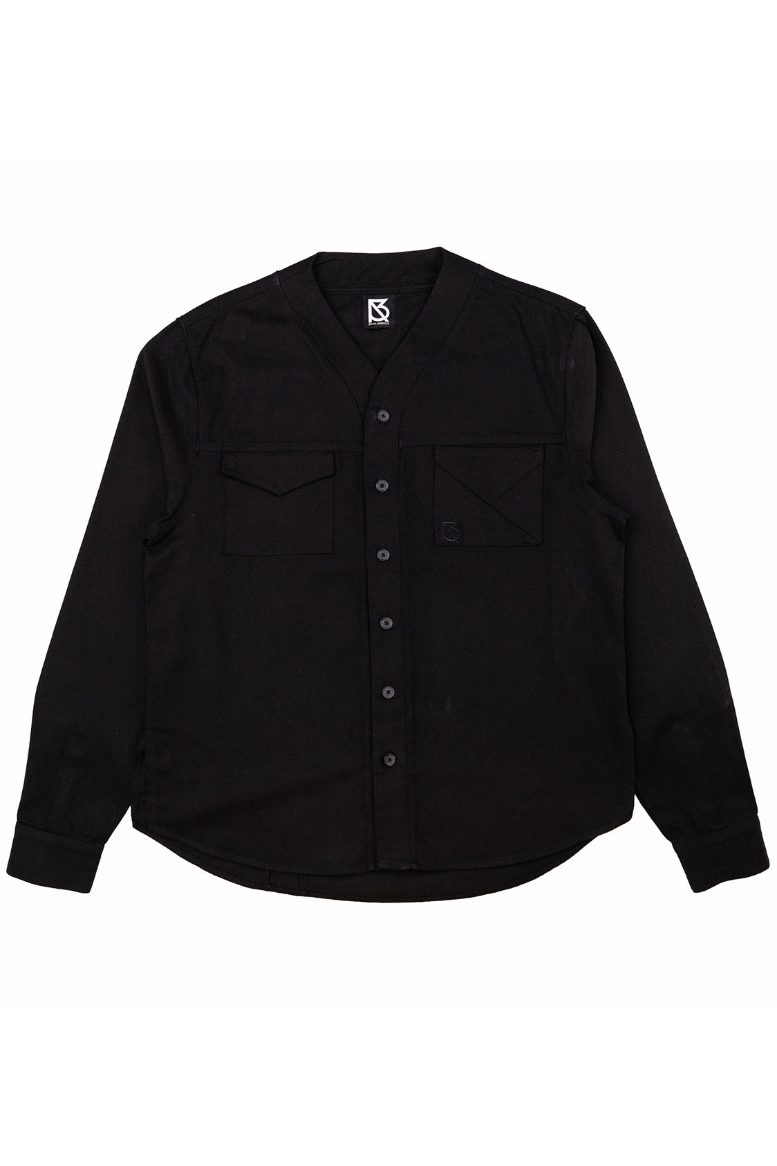 The Herman Signature V-Neck Button Up Black | Brian Americus