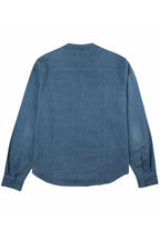 Herman V Neck Button Up Shirt: Royal Blue