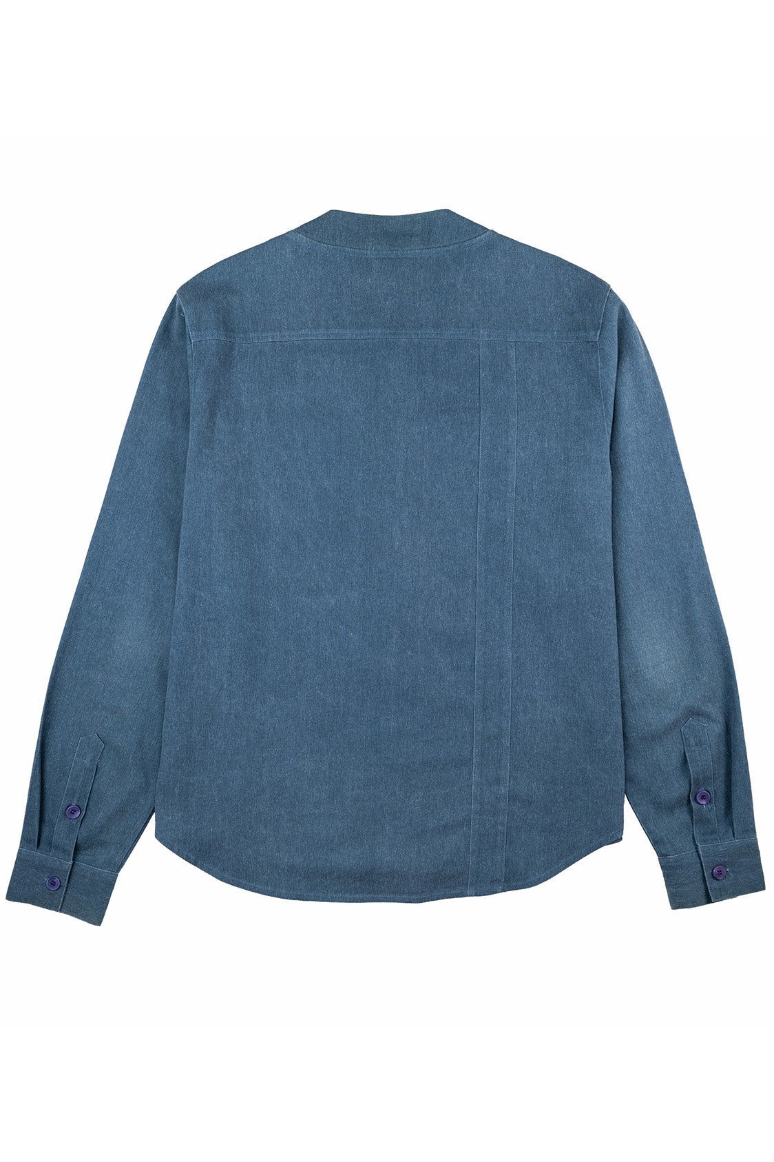 Herman V Neck Button Up Shirt: Royal Blue