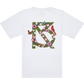 White t-shirt with floral and bird design 