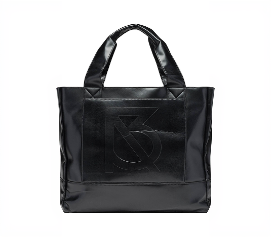 Embossed Chocolate Brown Croc Leather Tote