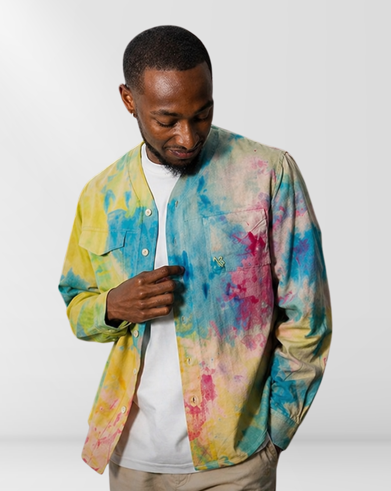 Herman Tie-dye V-Neck Orange | Brian Americus Artisanal Collection Herman Tie-dye V-Neck Orange | Brian Americus Artisanal Collection