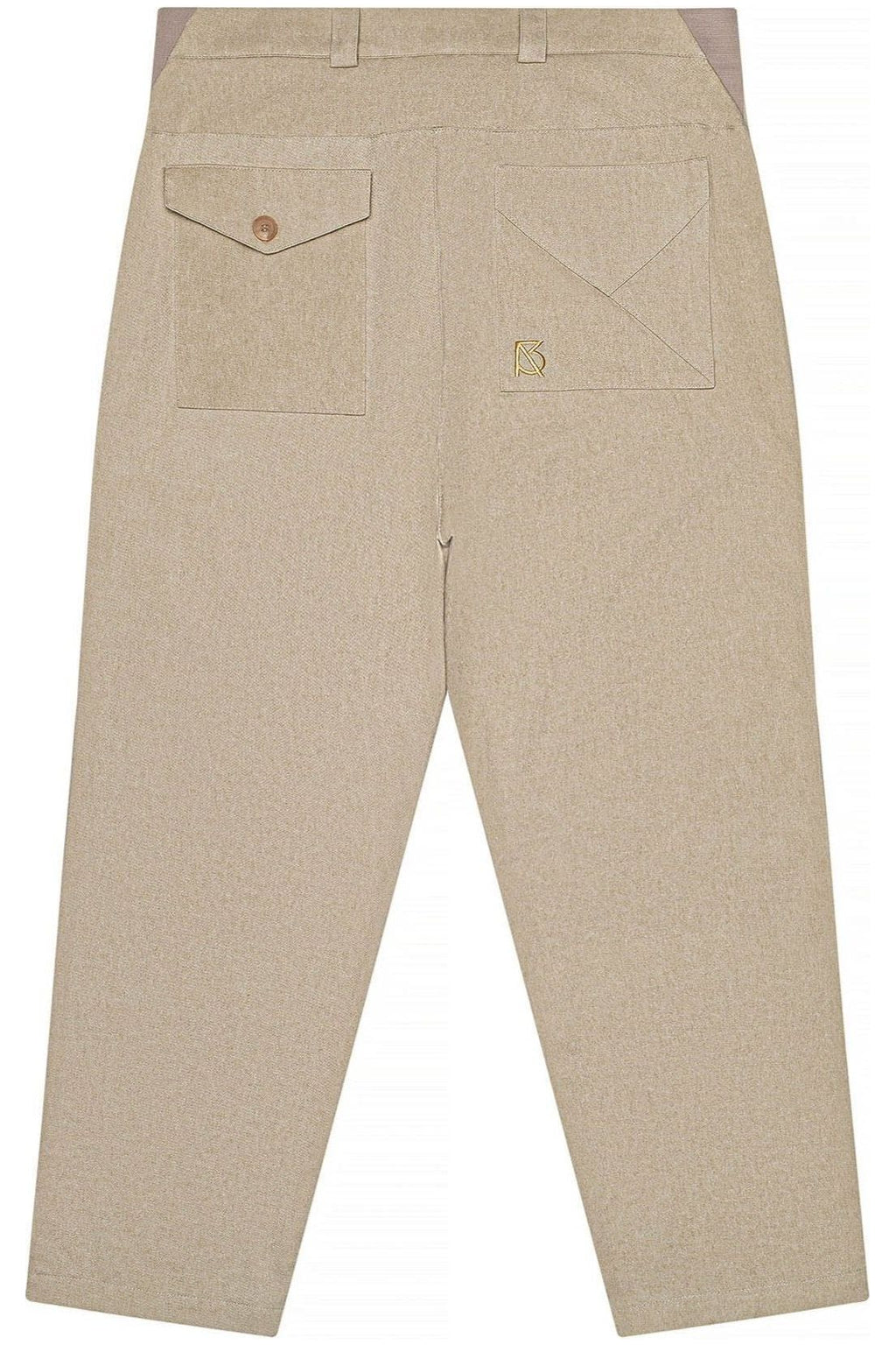 Charles Regular-Fit Cropped Trousers: Beige