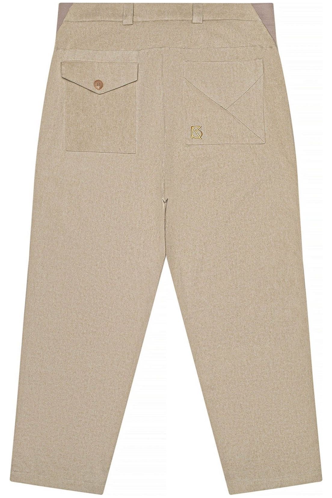 Charles Regular-Fit Cropped Trousers: Beige