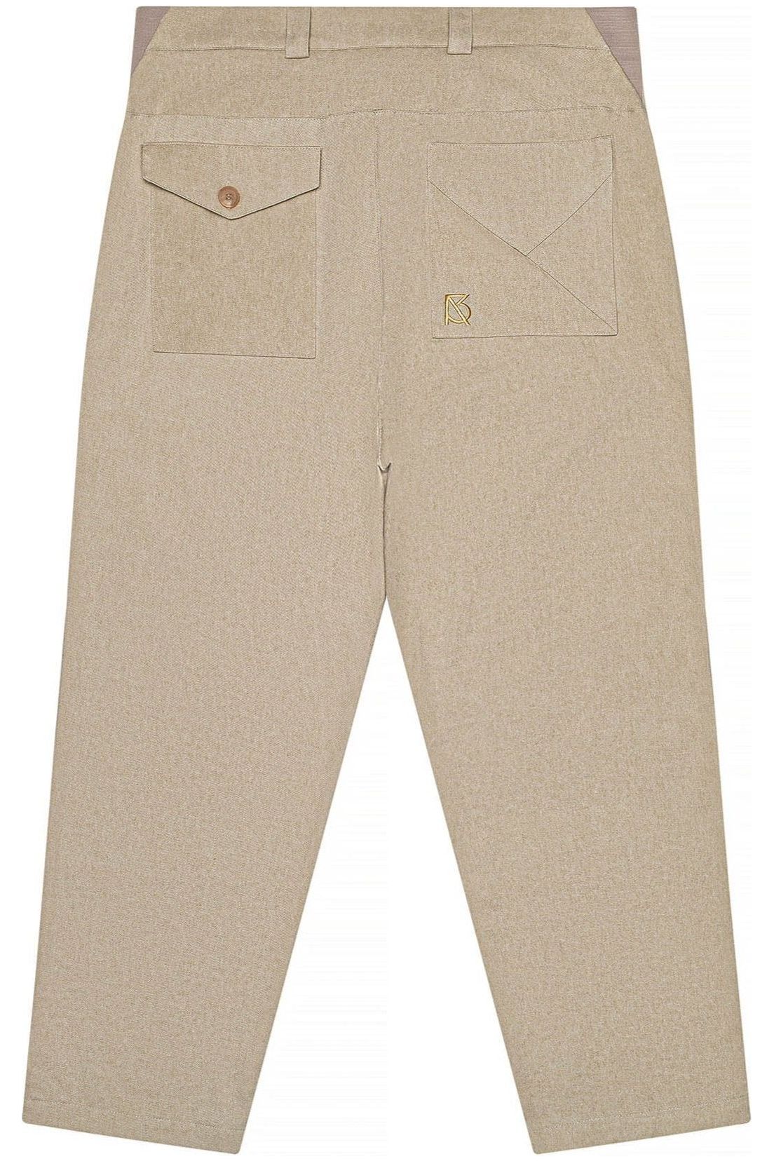 Charles Regular-Fit Cropped Trousers: Beige