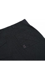The Charles Regular-Fit Cropped Trousers - Blk/Grn – Detailed View