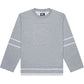 Douglas Embossed Sweatshirt in heather gray with embossed Brian Americus logo.