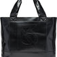 Black Minoso Faux Leather Tote Bag by Brian Americus, perfect for modern, stylish everyday use.