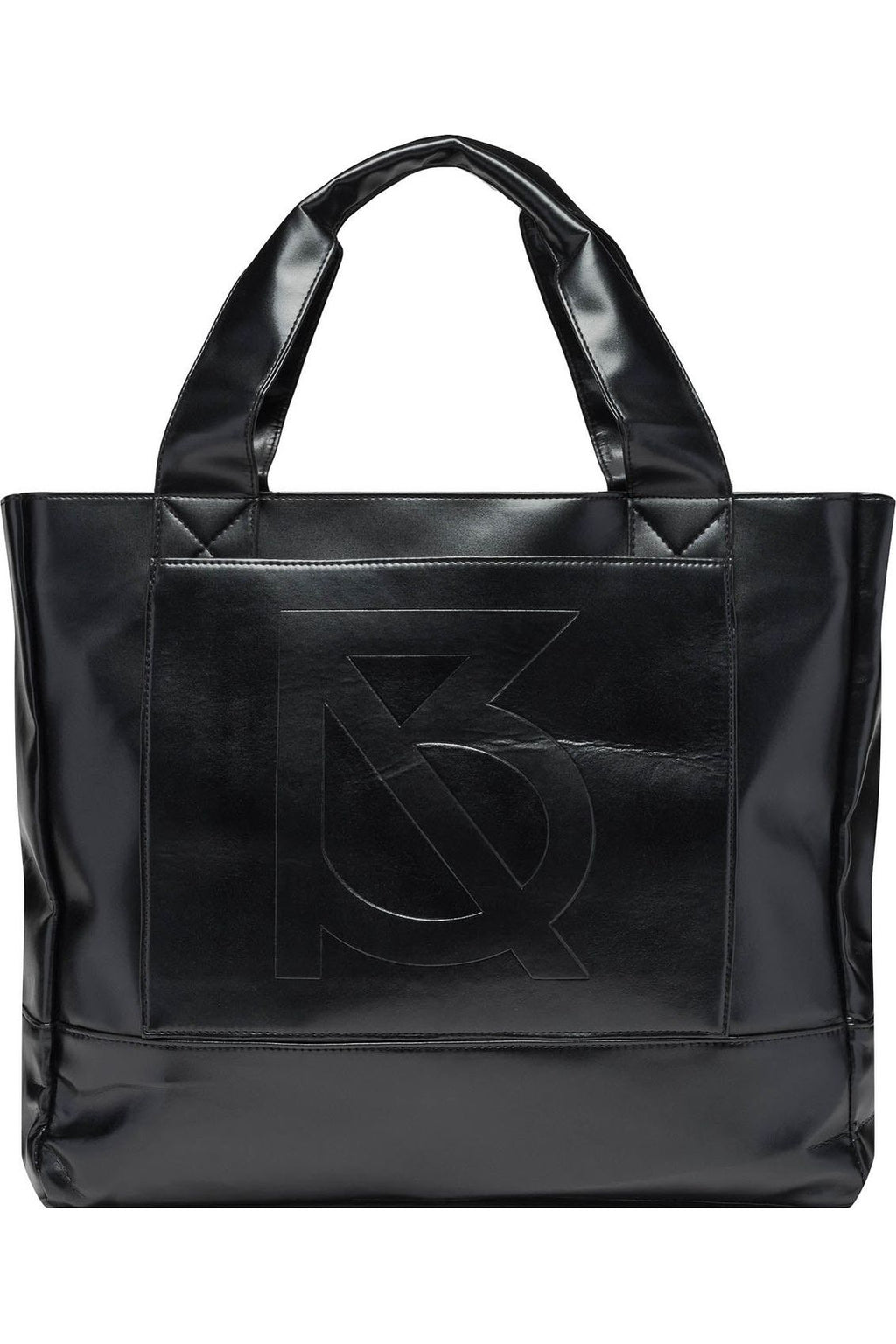 Black Minoso Faux Leather Tote Bag by Brian Americus, perfect for modern, stylish everyday use.