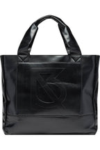 Black Minoso Faux Leather Tote Bag by Brian Americus, perfect for modern, stylish everyday use.
