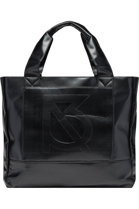 Black Minoso Faux Leather Tote Bag by Brian Americus, perfect for modern, stylish everyday use.