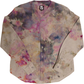 Herman V Neck Button Up Shirt: Gray Tie-Dye