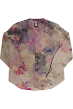 Herman V Neck Button Up Shirt: Gray Tie-Dye