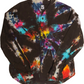 Herman Hand-Dyed V Neck Button Up Front View Black v2