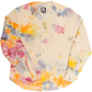The Herman Hand-Dyed V Neck Button Up Front View Orange